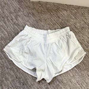 White Lululemon Hotty Hot Shorts